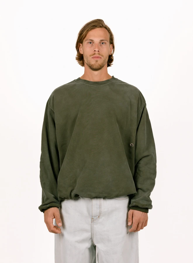 Inflatable Crewneck Olive 2 Inflatable Crewneck Olive - Image 2