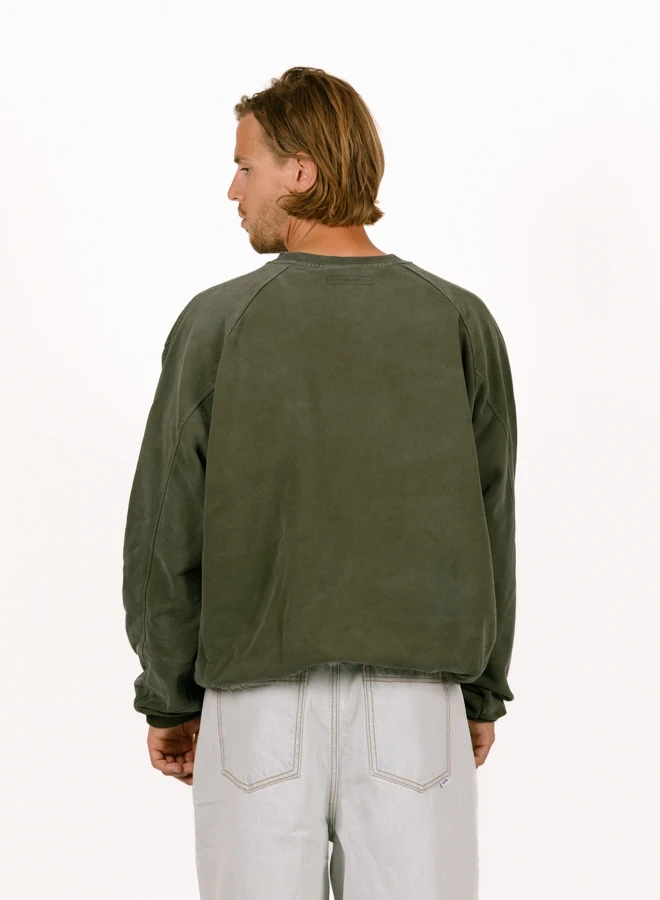 Inflatable Crewneck Olive 3 Inflatable Crewneck Olive - Image 3