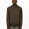 Signature Zip Mock Charcoal