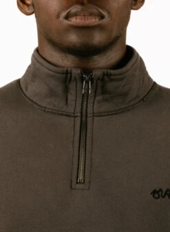 Signature Zip Mock Charcoal -Grail Shop image 1467