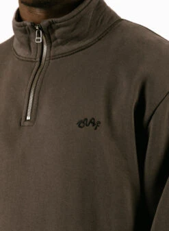 Signature Zip Mock Charcoal -Grail Shop image 1468