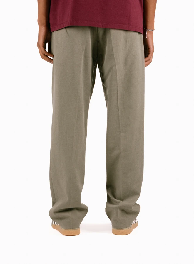 Regular Pleated Chino’s Smokey Olive 3 Regular Pleated Chino’s Smokey Olive - Image 3