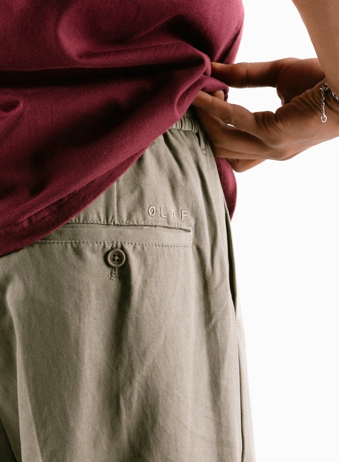 Regular Pleated Chino’s Smokey Olive 4 Regular Pleated Chino’s Smokey Olive - Image 4