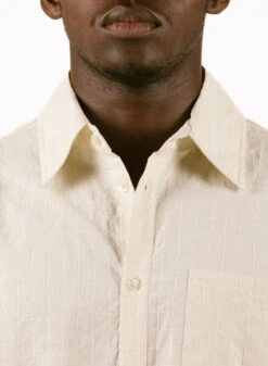 Textured Boxy Shirt Off-White -Grail Shop image 1508