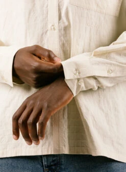 Textured Boxy Shirt Off-White -Grail Shop image 1510