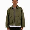 Inclined Pocket Jacket Green