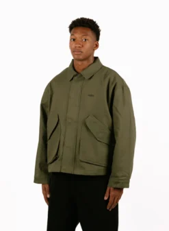 Inclined Pocket Jacket Green -Grail Shop image 1515