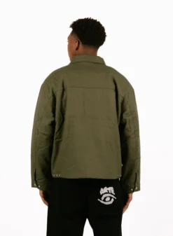 Inclined Pocket Jacket Green -Grail Shop image 1516