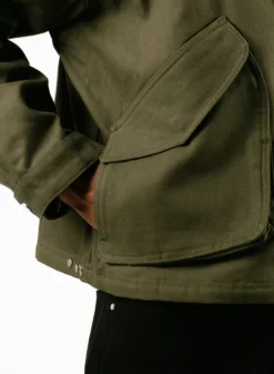 Inclined Pocket Jacket Green -Grail Shop image 1519