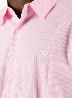 Beach Shirt Pink / White -Grail Shop image 1547