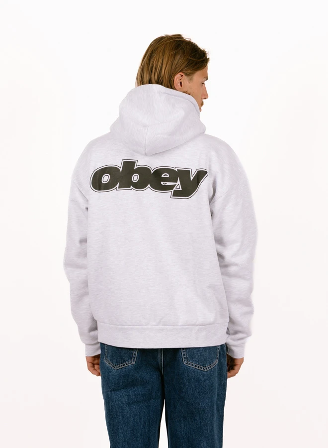 OBEY Gaze ZIP Hood Ash Grey 4 OBEY Gaze ZIP Hood Ash Grey - Image 4