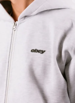OBEY Gaze ZIP Hood Ash Grey 12 OBEY Gaze ZIP Hood Ash Grey -Grail Shop image 1560