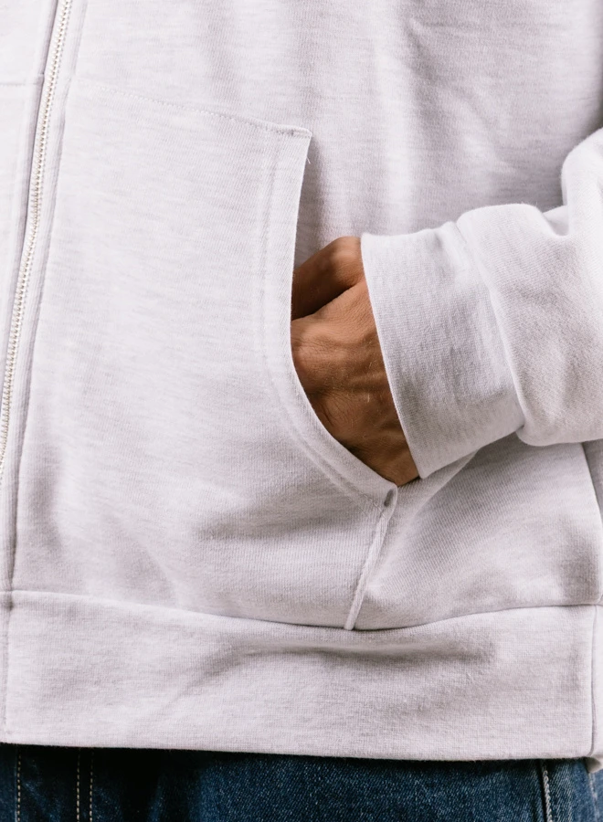 OBEY Gaze ZIP Hood Ash Grey 7 OBEY Gaze ZIP Hood Ash Grey - Image 7