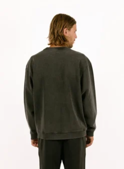 Filling Pieces Sweatshirt Boxy Embroidered Vintage Black -Grail Shop image 1591