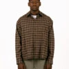 Plaid Boxy Shirt Hot Fudge
