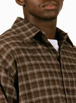 Plaid Boxy Shirt Hot Fudge -Grail Shop image 1621