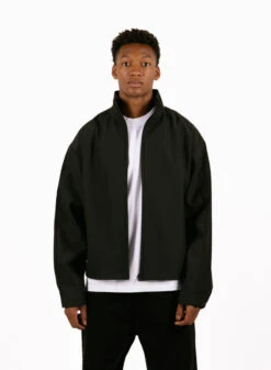 Nylon Track Jacket Black