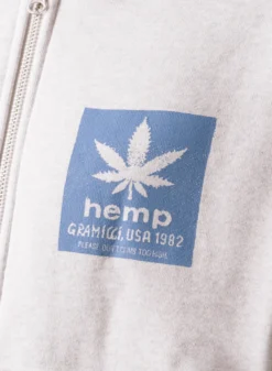 Gramicci Hemp Zip Hooded Sweatshirt Heather Ash 12 Gramicci Hemp Zip Hooded Sweatshirt Heather Ash -Grail Shop image 1681