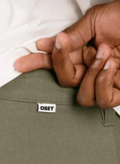 OBEY Oliver Pleated Pant Tea Leaf -Grail Shop image 1712