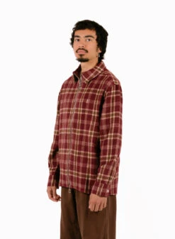 Salvatore Flannel Shirt Cabernet -Grail Shop image 1724