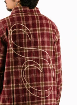 Salvatore Flannel Shirt Cabernet -Grail Shop image 1728