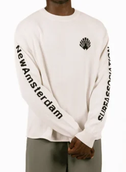 Knitted Logo Longsleeve Ecru / Black -Grail Shop image 1734