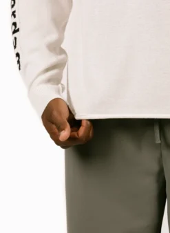 Knitted Logo Longsleeve Ecru / Black -Grail Shop image 1736