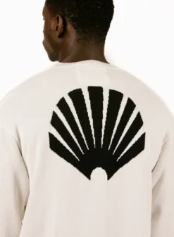 Knitted Logo Longsleeve Ecru / Black -Grail Shop image 1737