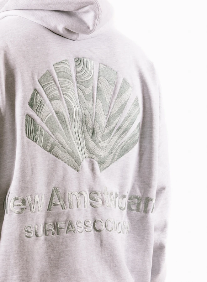 Logo Hoodie Ash / Teal 4 Logo Hoodie Ash / Teal - Image 4