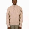 Signature Knitted Zip Mock Hemp