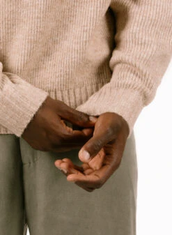 Signature Knitted Zip Mock Hemp -Grail Shop image 1800