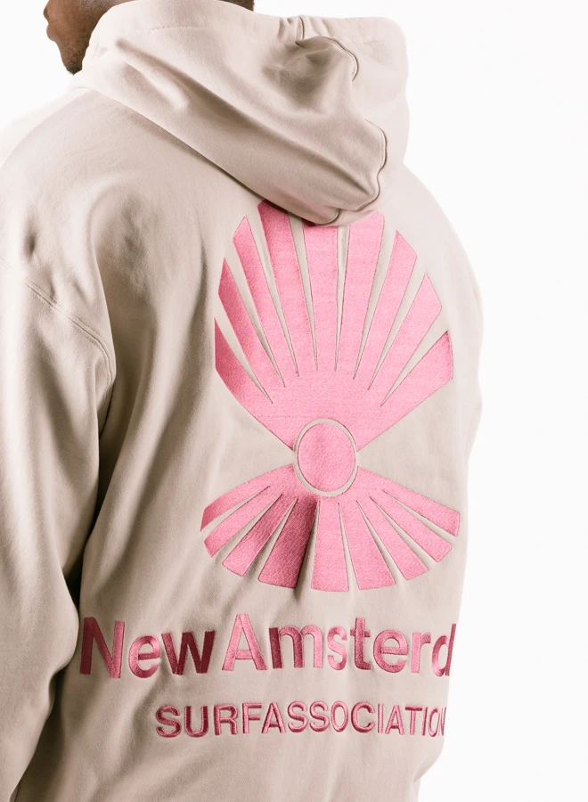 Logo Hoodie Zip-up Pebble / Magenta 8 Logo Hoodie Zip-up Pebble / Magenta - Image 8