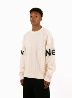 Name Crew Knit Ecru / Black -Grail Shop image 1817