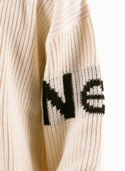 Name Crew Knit Ecru / Black -Grail Shop image 1819