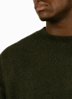 Signature Knitted Crewneck Olive Night 9 Signature Knitted Crewneck Olive Night -Grail Shop image 1825