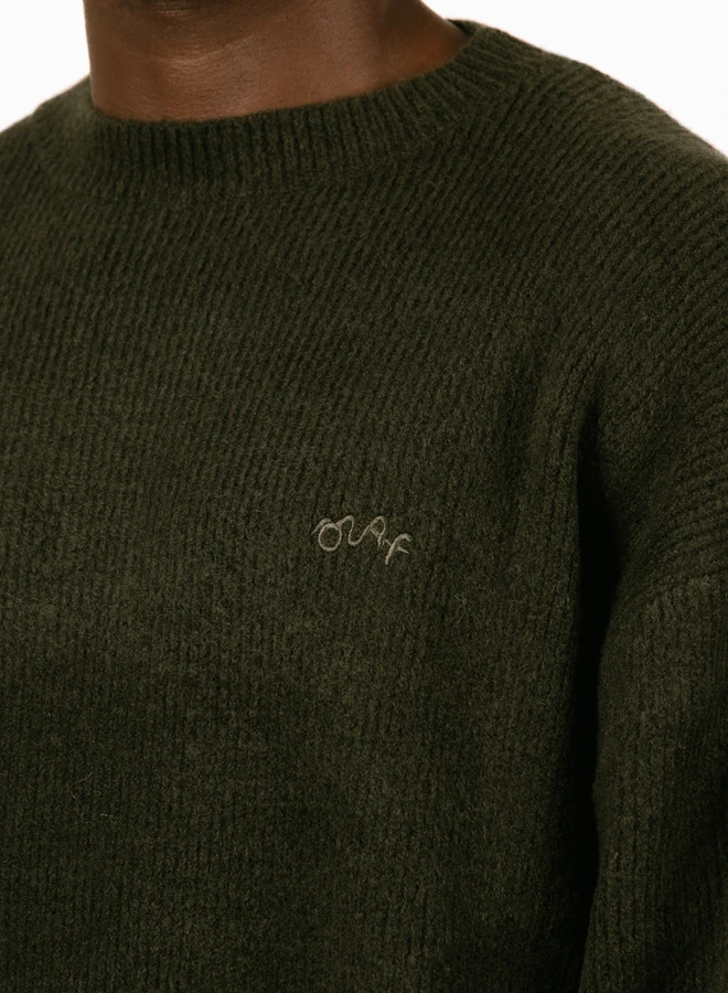 Signature Knitted Crewneck Olive Night 5 Signature Knitted Crewneck Olive Night - Image 5