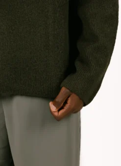 Signature Knitted Crewneck Olive Night 11 Signature Knitted Crewneck Olive Night -Grail Shop image 1827