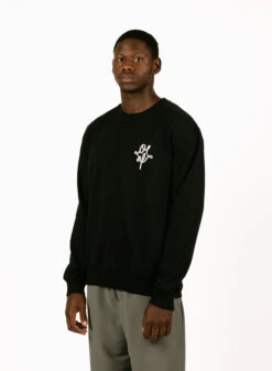 Monogram Graphic Crewneck Black -Grail Shop image 1830