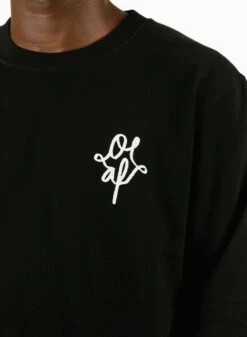 Monogram Graphic Crewneck Black -Grail Shop image 1831