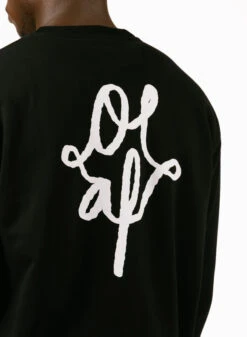 Monogram Graphic Crewneck Black -Grail Shop image 1832