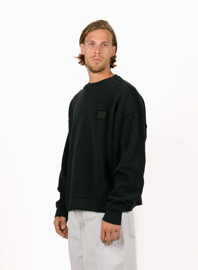 Lace Crewneck Night / Black