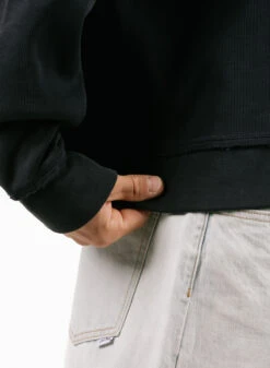 Lace Crewneck Night / Black -Grail Shop image 1849