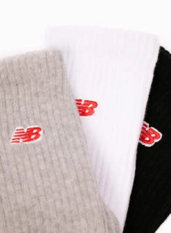 NB Patch Logo Crew Socks 3 Pairs Asorti -Grail Shop image 1865