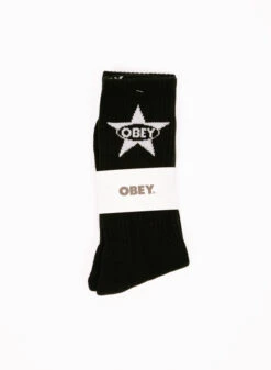 OBEY Star Socks Black