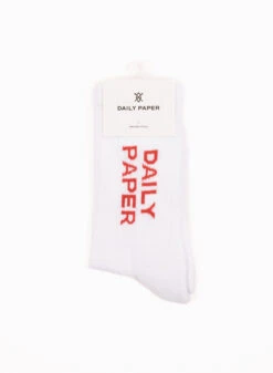 Daily Paper Logotype Socks White / Red