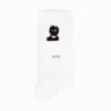 Blurred Vertical Socks White