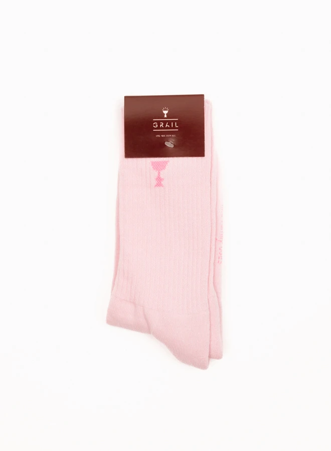 Small Logo Sock Pink 2 Small Logo Sock Pink - Image 2