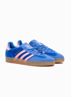 Adidas Originals Gazelle Indoor Blue / Semi Pink Spark / Gum -Grail Shop image 271